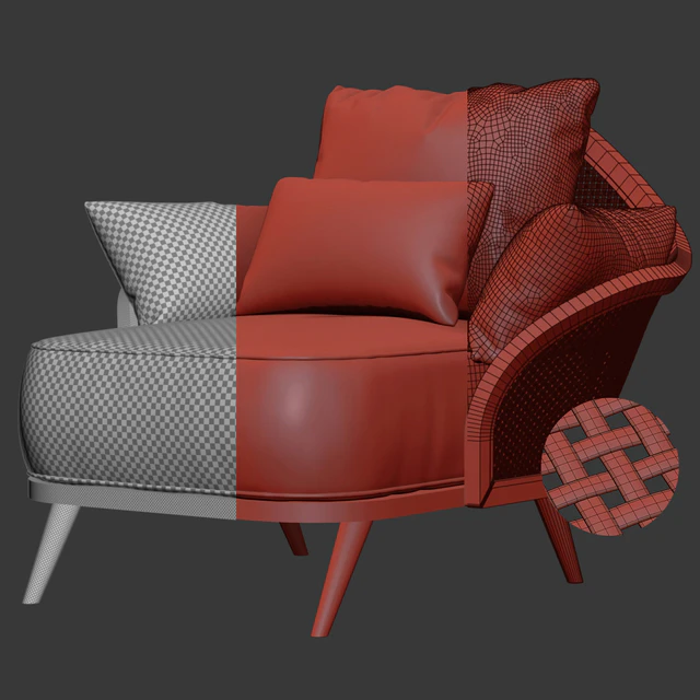 Garden lounge armchair WML / Rattan armchair — Descargar