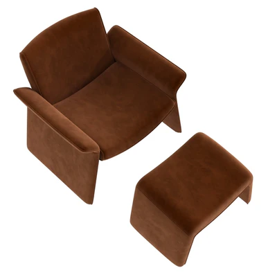 Verellen furniture Oakley lounge chair and ottoman — Ver 5