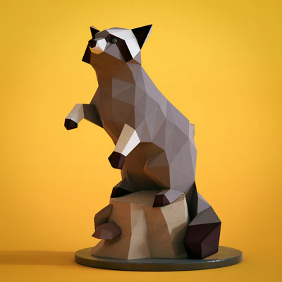 Lowpoly Racoon — Ver 3