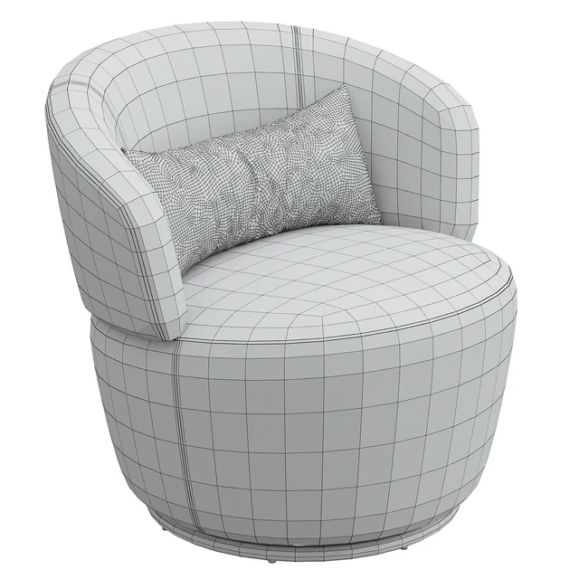 Amber Bouclé Swivel Chair — Скачать