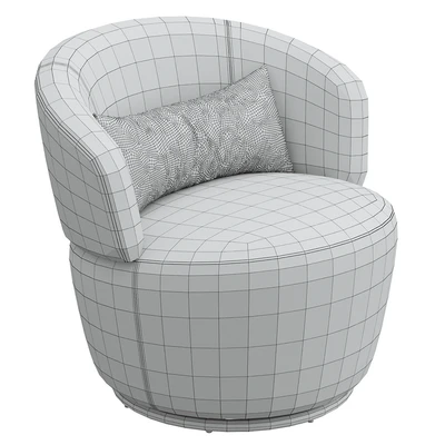Amber Bouclé Swivel Chair — Вид 2