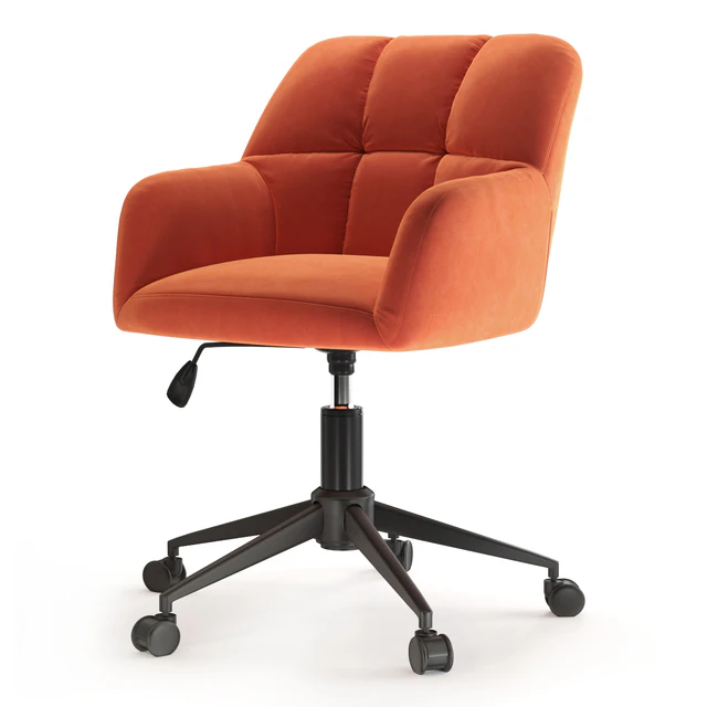 Office chair Elnor Velvet Orange — Descargar