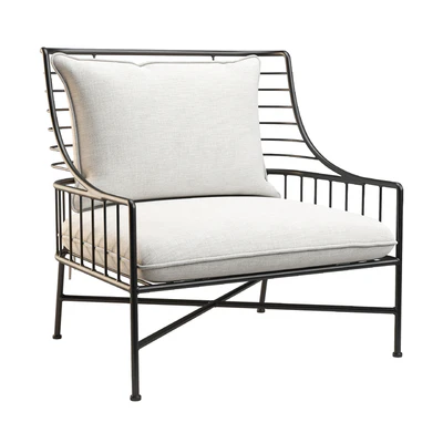 CB2 Breton Black Metal Chair — Ver 1