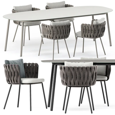Tosca armchair and Tosca table by Tribu — Ver 1
