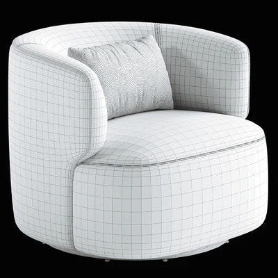 Bernado Upholstered Swivel Barrel Chair — Ver 4