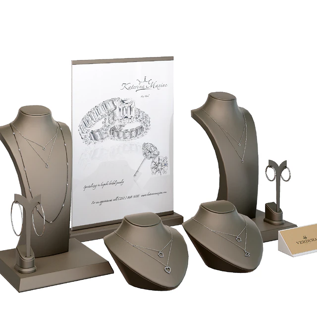 Jewelry showcase for a store. Jewelry stand. Display — Descargar