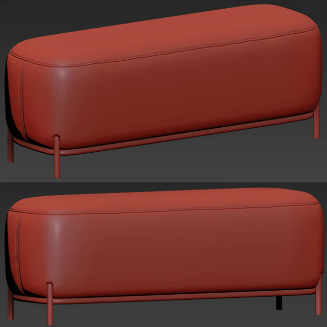 Hemlock Ottoman Fabric And Velvet — Descargar