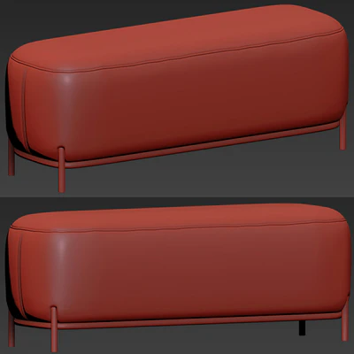 Hemlock Ottoman Fabric And Velvet — Ver 4
