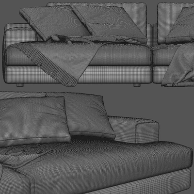 Cassina Miloe Chaise Longue Sofa — Ver 3