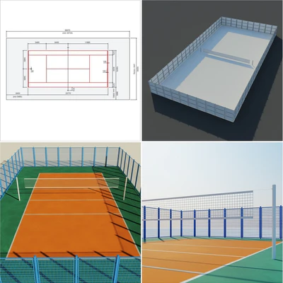 A set of sports fields - Set sport playground — Ver 2