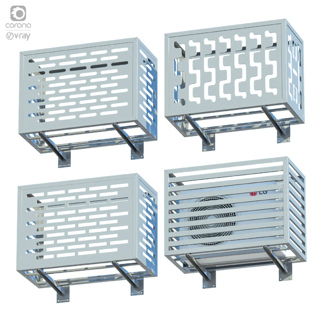 Set of decorative boxes for air conditioner + LG air conditioner — Descargar