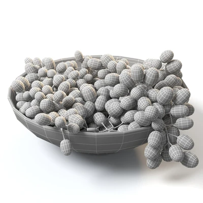 Bunches of grapes in a glass bowl — Ver 4