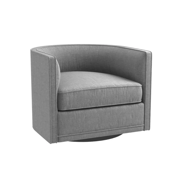 Custom made grey swivel round chair — Скачать