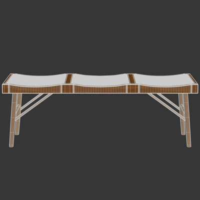 Zara Home - The bench made of wood and rattan — Вид 3