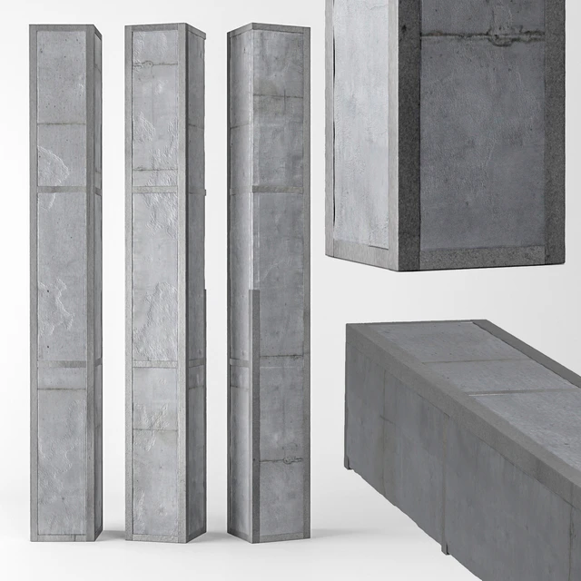 Concrete column with metal bandage — Descargar