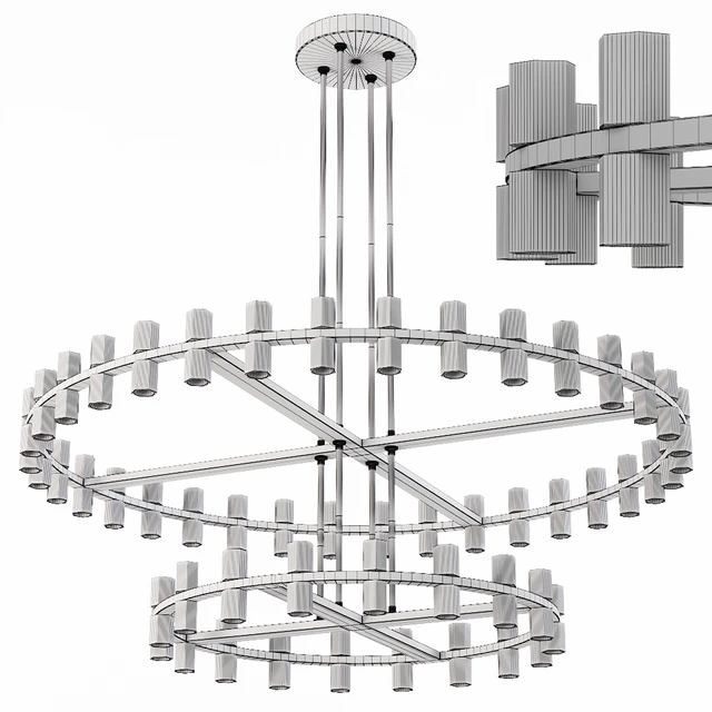 Restoration Hardware ARCACHON ROUND 2-TIER CHANDELIER 60 Black — Descargar