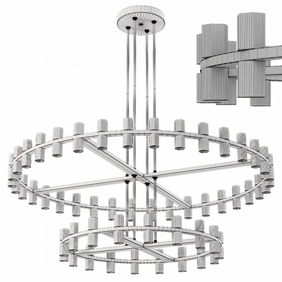 Restoration Hardware ARCACHON ROUND 2-TIER CHANDELIER 60 Black — Ver 2