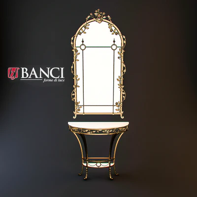 Console with mirror Banci art. 88.1085 / 90.1285 — Ver 1