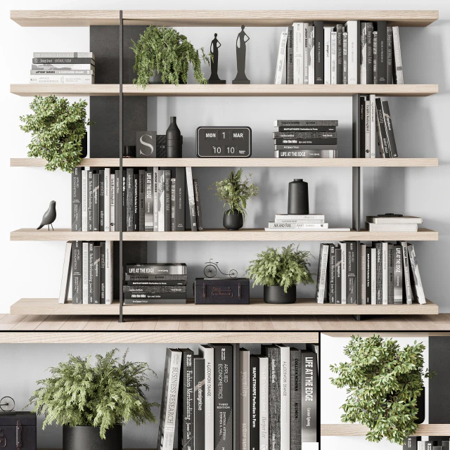 Wood and Metal Shelves Decorative - Rack Set 11 — Скачать