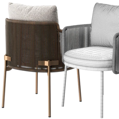 Tape chair Quadrado table by Minotti — Ver 2