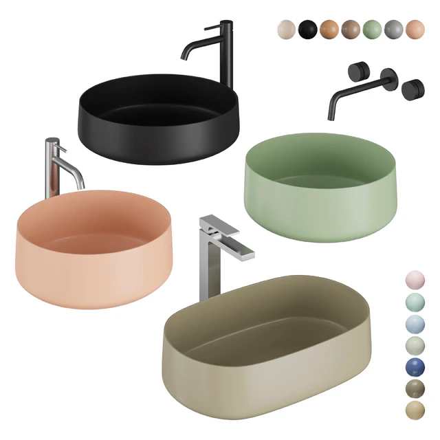 COGNAC ROUND Artceram Set| Раковина накладная — Скачать
