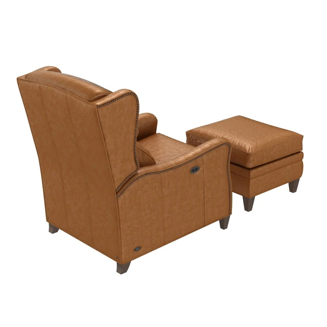 Wesley Hall STEVENSON TILT BACK leather armchair ottoman — Скачать
