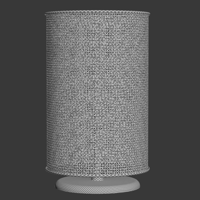 Wooden rattan table lamp L500 / Круглый настольный светильник — Скачать