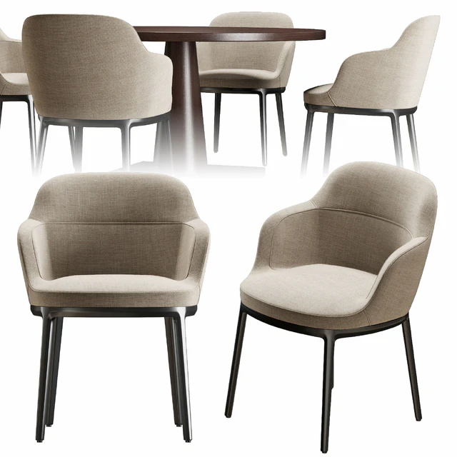 Стул и стол B&B Maxalto Caratos,Maxalto Convivio — Скачать
