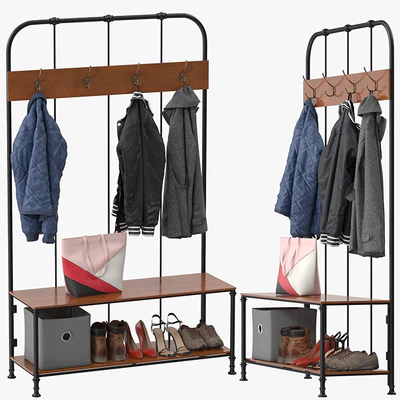 Wood Metal Hall Tree — Вид 3