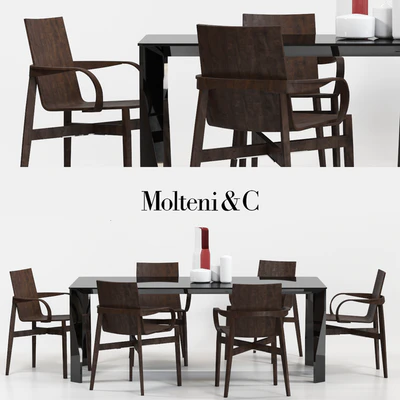 Molteni Who Chair and Diamond Table — Вид 1