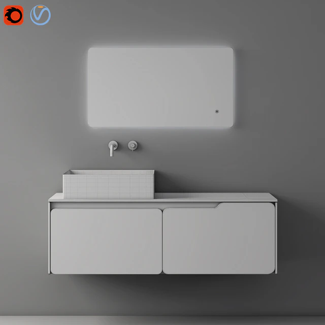 Modern Bathroom Cabinet | No. 084 | SOLIDO — Descargar