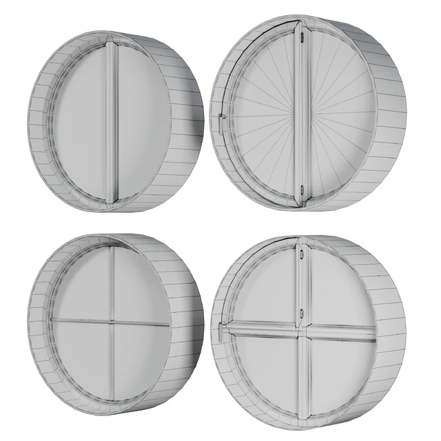 A set of round and circle and arched windows 01 — Скачать
