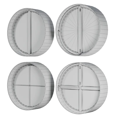 A set of round and circle and arched windows 01 — Вид 4