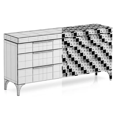 Dantone Home 6-Drawer Bridge Chest of Drawers — Ver 3
