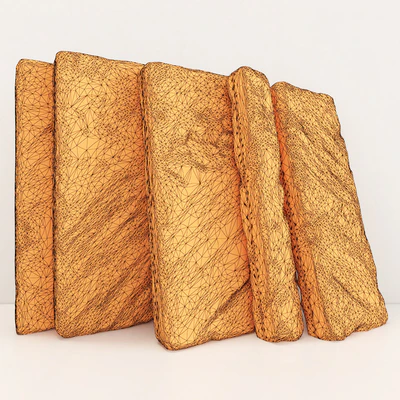Slab stone wall n2 / Стена из каменного слэба — Вид 4