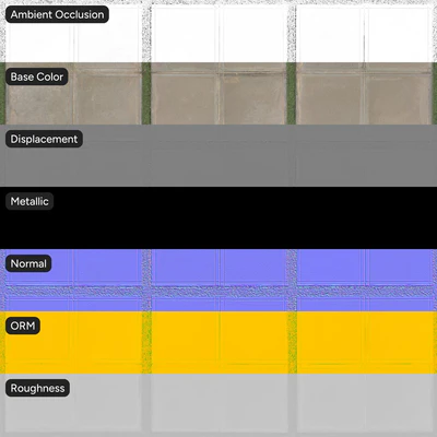 grass grid on concrete paver texture — Вид 3