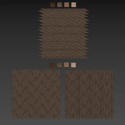 Parquet 4 colors Linear, herringbone, chevron setquad11 — Ver 3