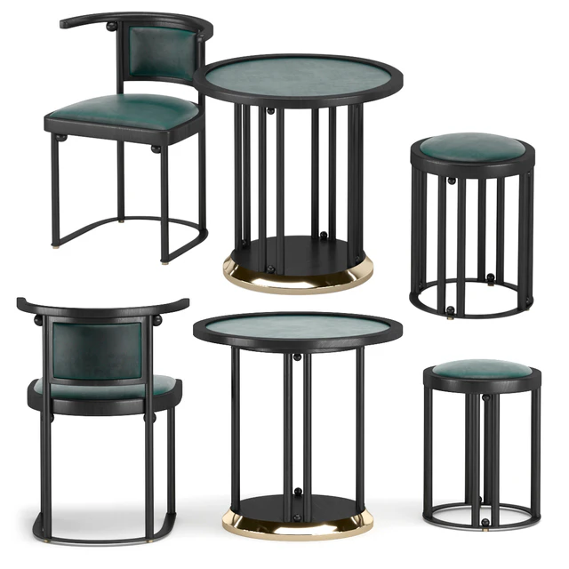 Стул Стол Табурет Wittmann Fledermaus Chair Stool Table — Скачать