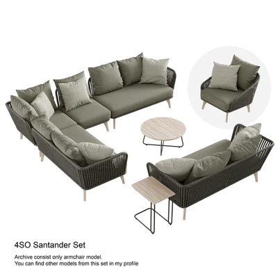 Outdoor garden wicker woven armchair 4so Santander chair — Вид 2