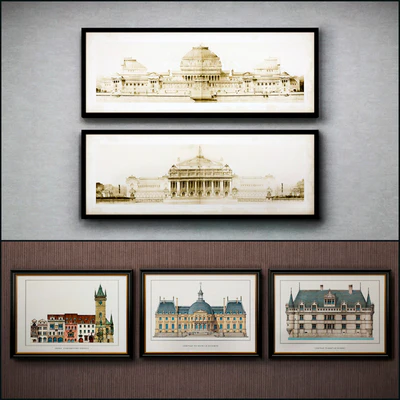 The picture in the frame: 17 piece (Collection 33) Architecture — Ver 2
