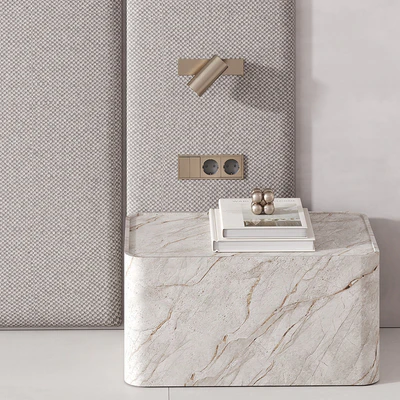 Bedroom headboard Warm Gray — Ver 4