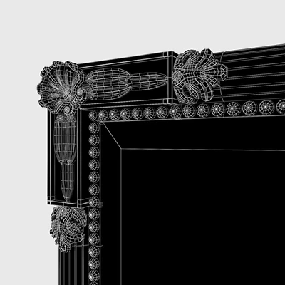 Black and Gold Federal Style Mirror — Ver 3