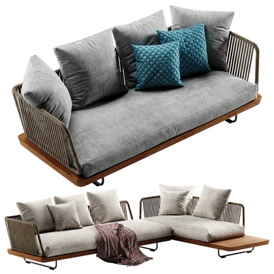 Minotti Sunray sofa set 1 — Ver 3
