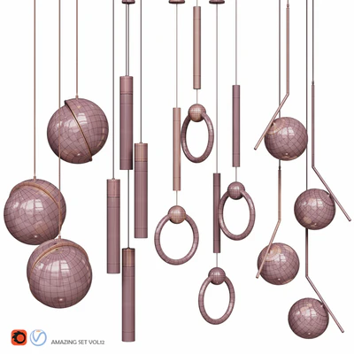 Four Pendant Lights amazing set vol12 — Ver 2