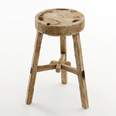 Vintage wooden stool — Ver 1