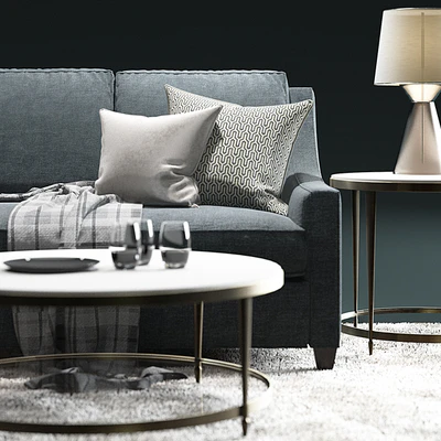 Malory Sofa Baker Oberon Waistline Table Lamp Oberon Cocktail Table — Ver 2