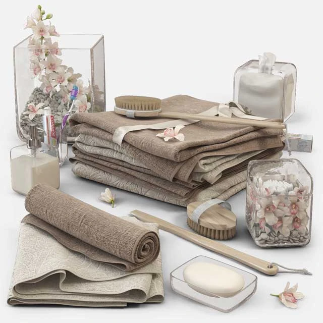 Towels with orchids m14 — Descargar