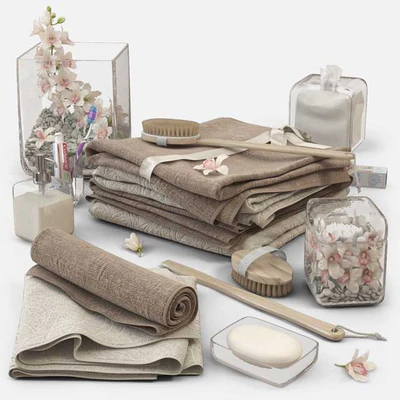 Towels with orchids m14 — Ver 1