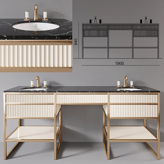 Academy 2x Nero marquinia Console by Oasis Group — Скачать