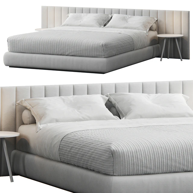 Modern Striped Headboard Bed — Descargar